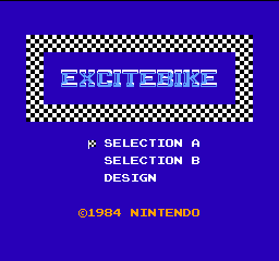 Excitebike (Europe) Title Screen